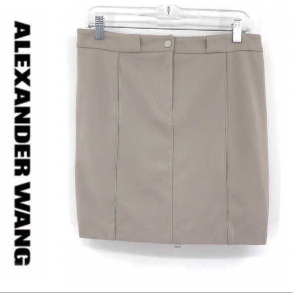 Alexander Wang Dresses & Skirts - 💕SALE💕Alexander Wang Tan Zippered Mini Ski…